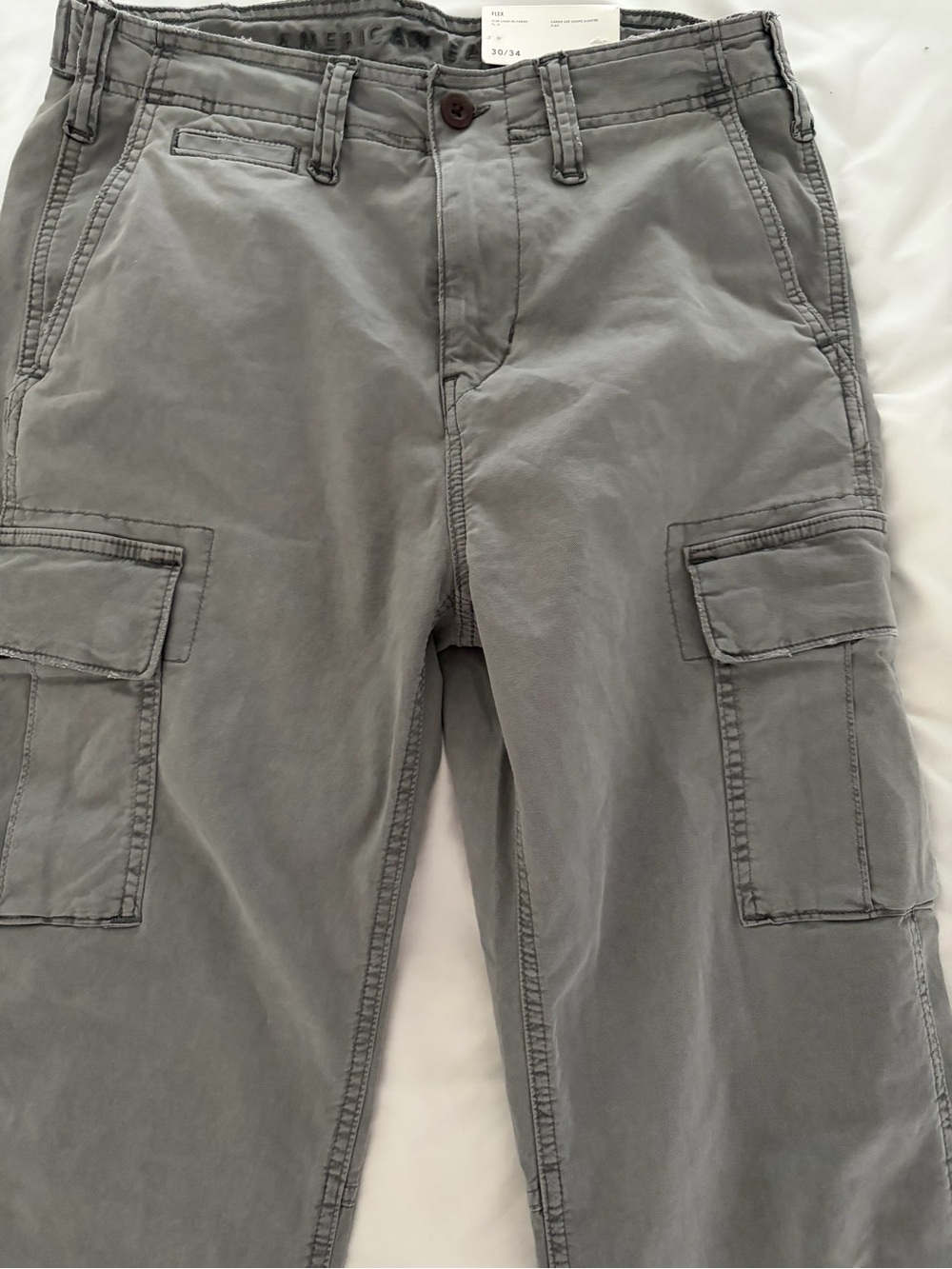 New American Eagle Gray / Light Khaki Cargo Pants -
